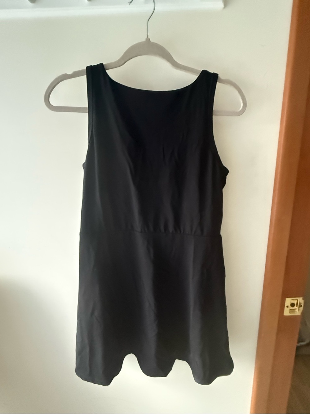 Athletic Black Sleeveless Fit-and-Flare Dress